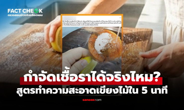 เช็กแล้วไม่จริงทั้งหมด! สูตรล้างเขียงไม้ 5 นาทีด้วยน้ำร้อน เกลือ มะนาว กำจัดเชื้อราได้แค่ไหน? - fahbvip