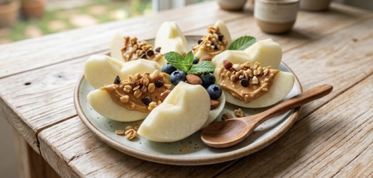 กินแอปเปิลคู่เนยถั่ว ระดับน้ำตาลในเลือดเปลี่ยนอย่างไร? ของว่างง่าย ๆ ที่ช่วยให้อิ่มนานและน้ำตาลไม่พุ - fahbvip